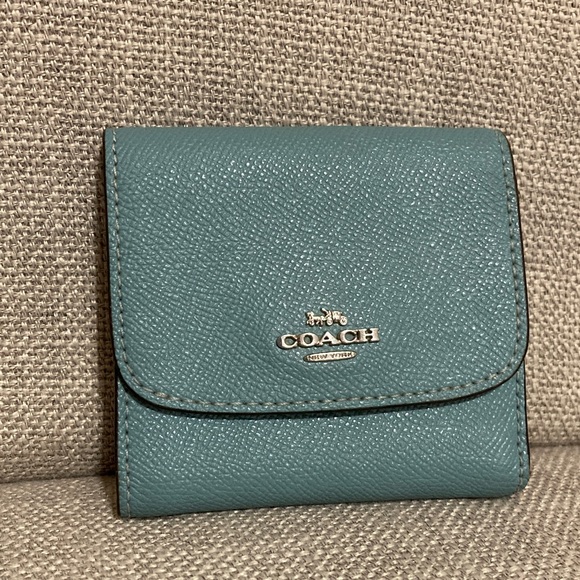 Coach Handbags - Coach Teal Leather Wallet